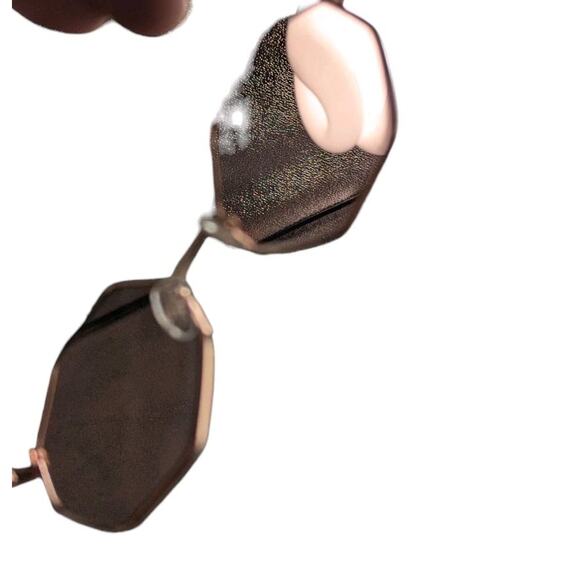 VonZipper Pearl Sunglasses Octagon Pink Silver Lens Gold Metal Womens main image 5